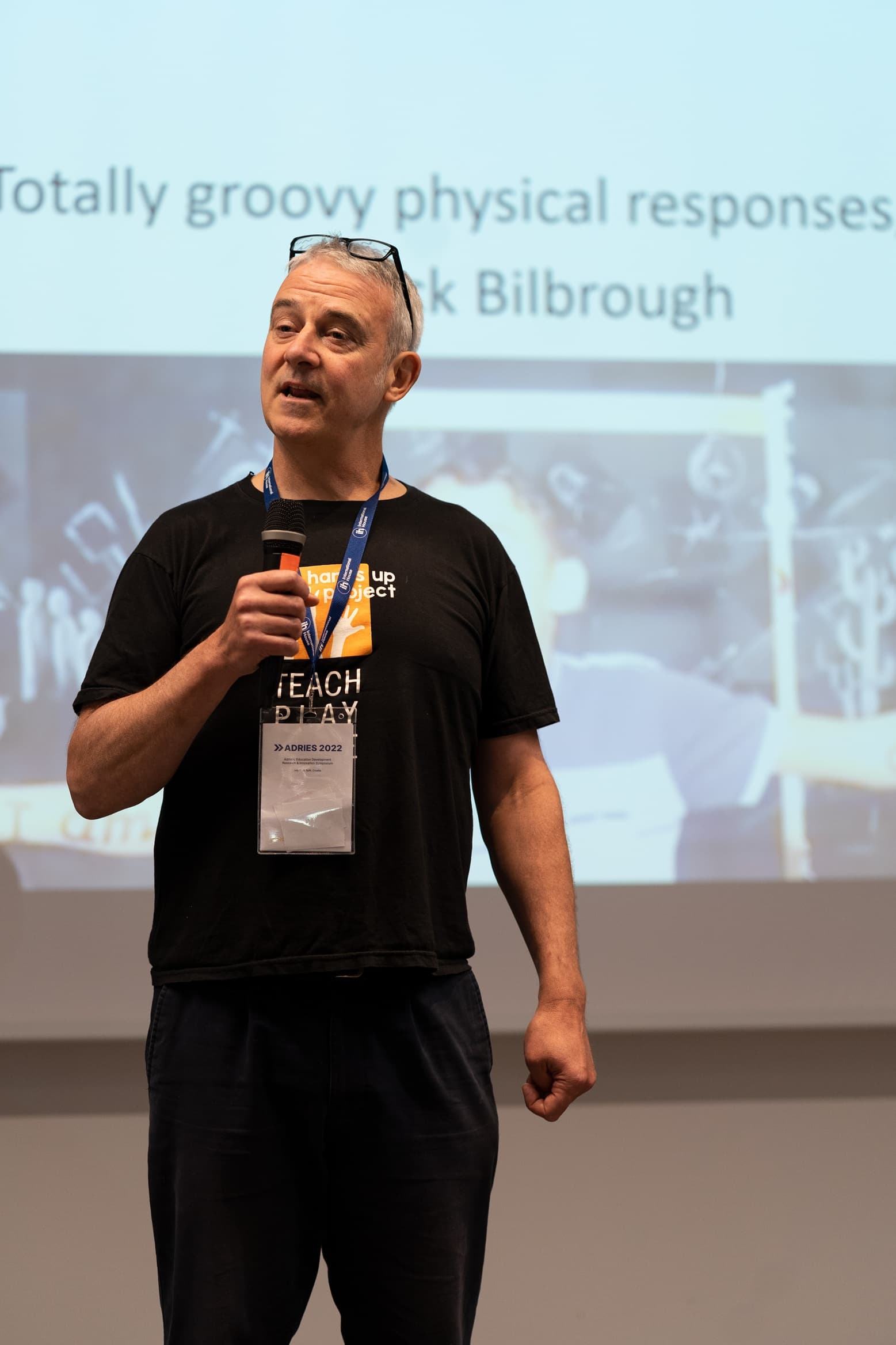 Speaker presenting at ADRIES conference