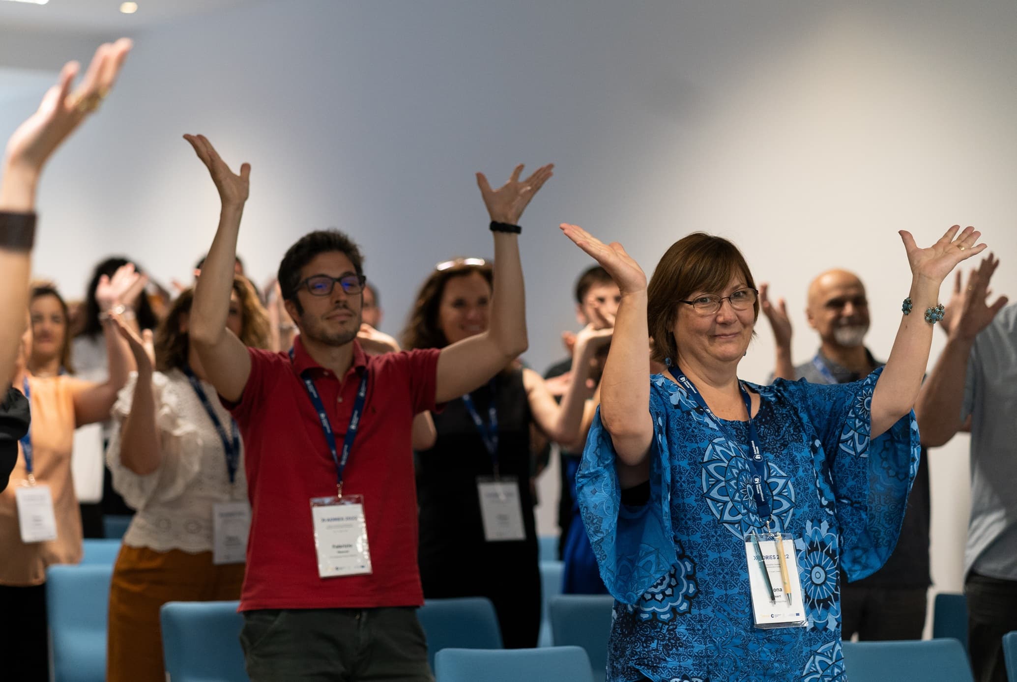 Conference attendees celebrating at ADRIES